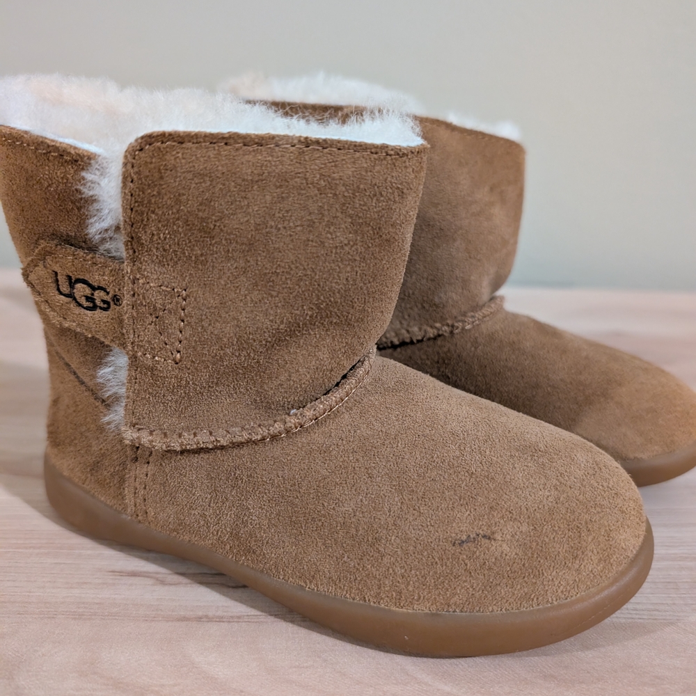 UGG Tan Kids Boots with White Lining